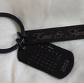 Personalised Couple Name & Date Keyring, Valentines, Weddings, Anniversary