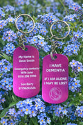 Dementia / Memory Emergency Contact Keyrings- Key details