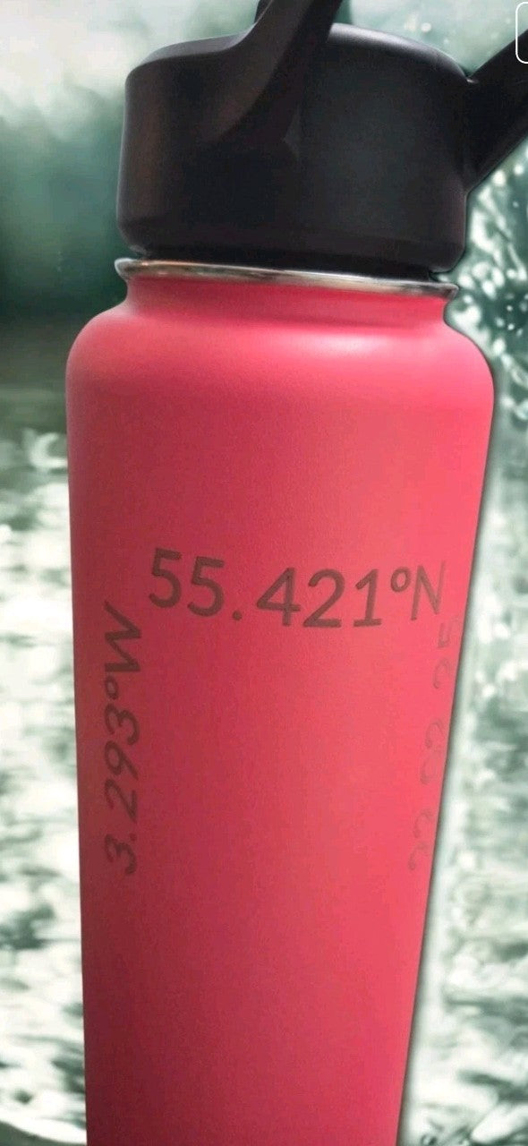 Perdonalised FineDine Triple Insulated Stainless Steel Water Bottle - Flip Top