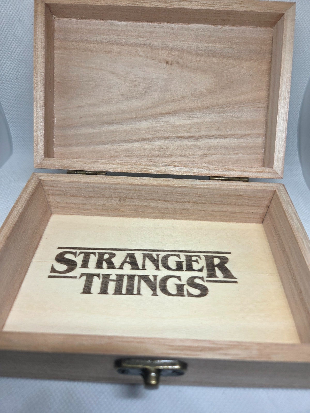 ersonalised Laser-Engraved Stranger Things Wooden Trinket Box A spooky-cool