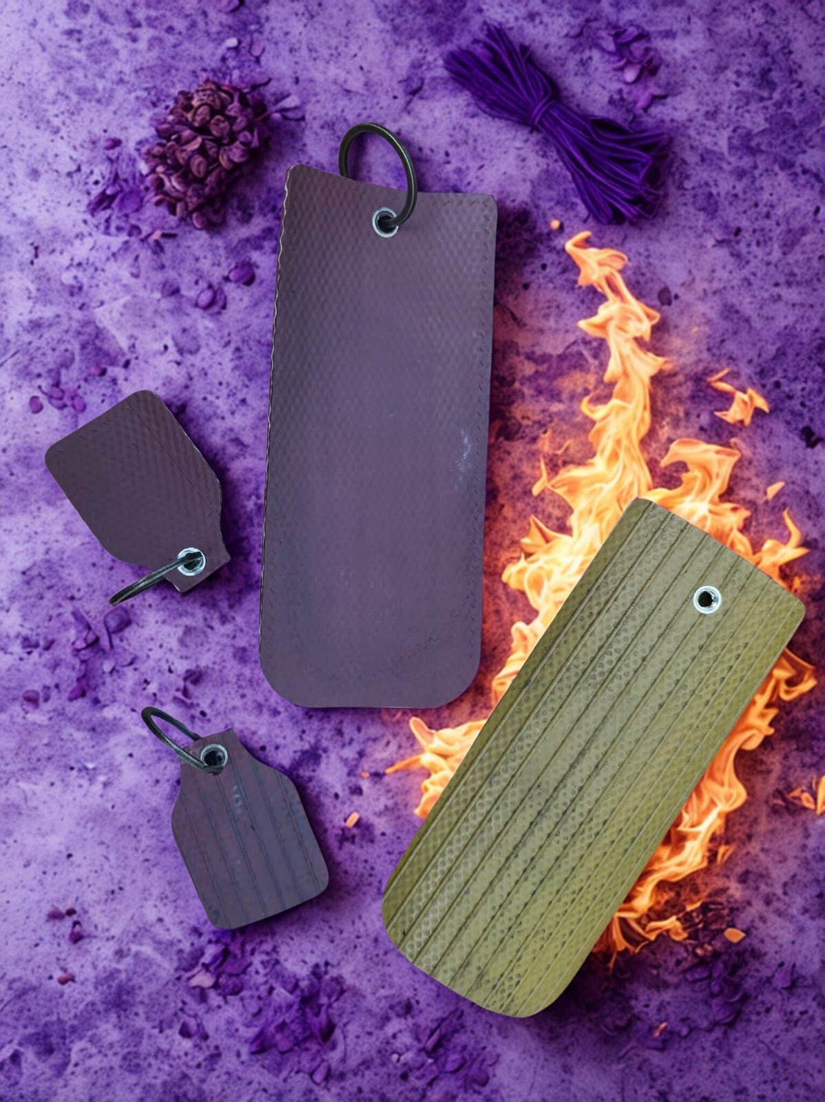 Recycled personalised to your name/ requirements fire hose luggage tag