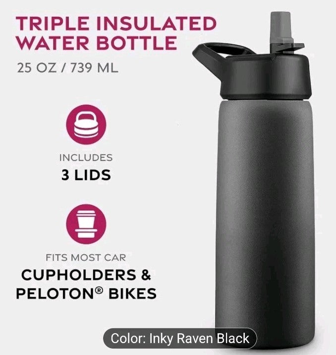 Perdonalised FineDine Triple Insulated Stainless Steel Water Bottle - Flip Top