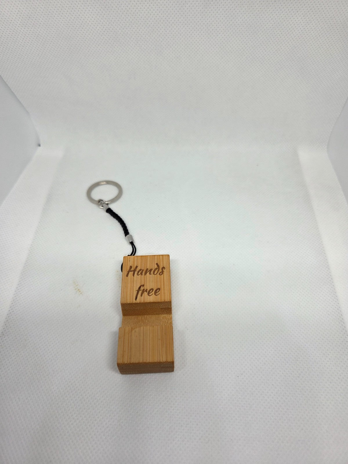 Personalised keyring hands free mobile phone holder, engraved to your request
