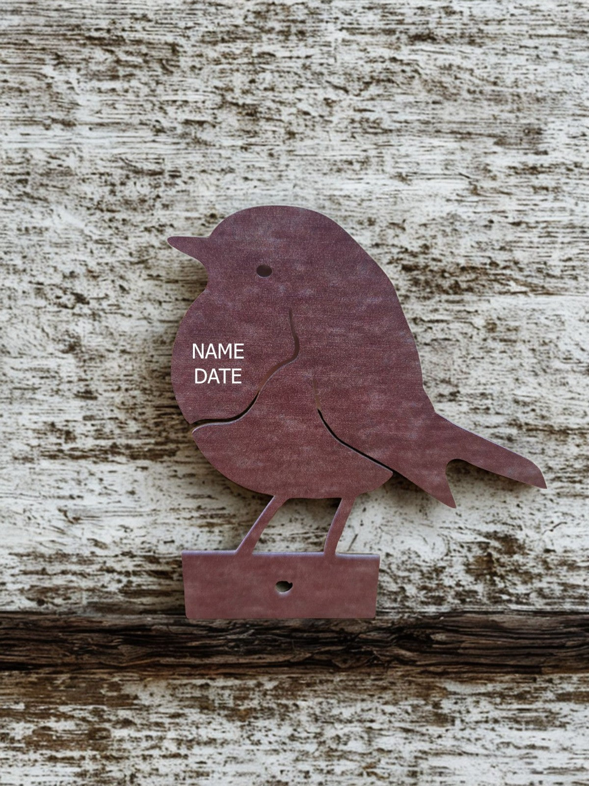 Metal Memory Garden Robin – A Beautiful Tribute Indoor or Outdoor- Personalised.