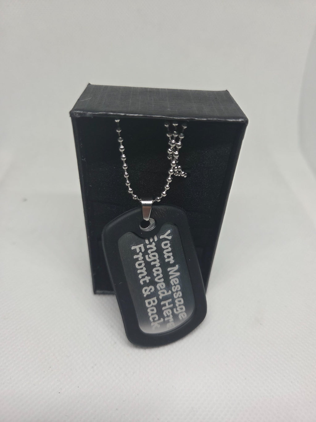 Personalised Men's Army Dog Tag Necklace ID Tag Both Sides Engraved Gift for Him