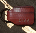 Handmade personalised fire hose keyring.
