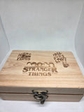 ersonalised Laser-Engraved Stranger Things Wooden Trinket Box A spooky-cool