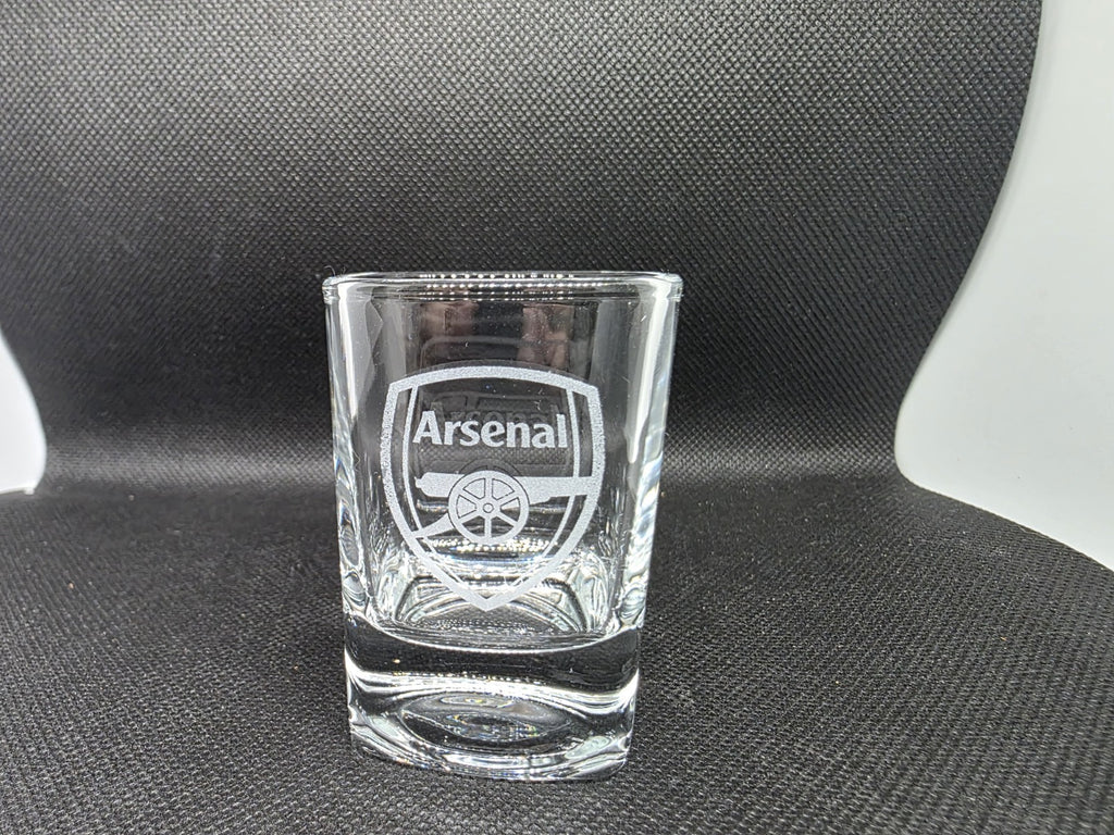 2 oz Shot Glass/ Whiskey Arsenal Personalised Football Gift Birthday Gift