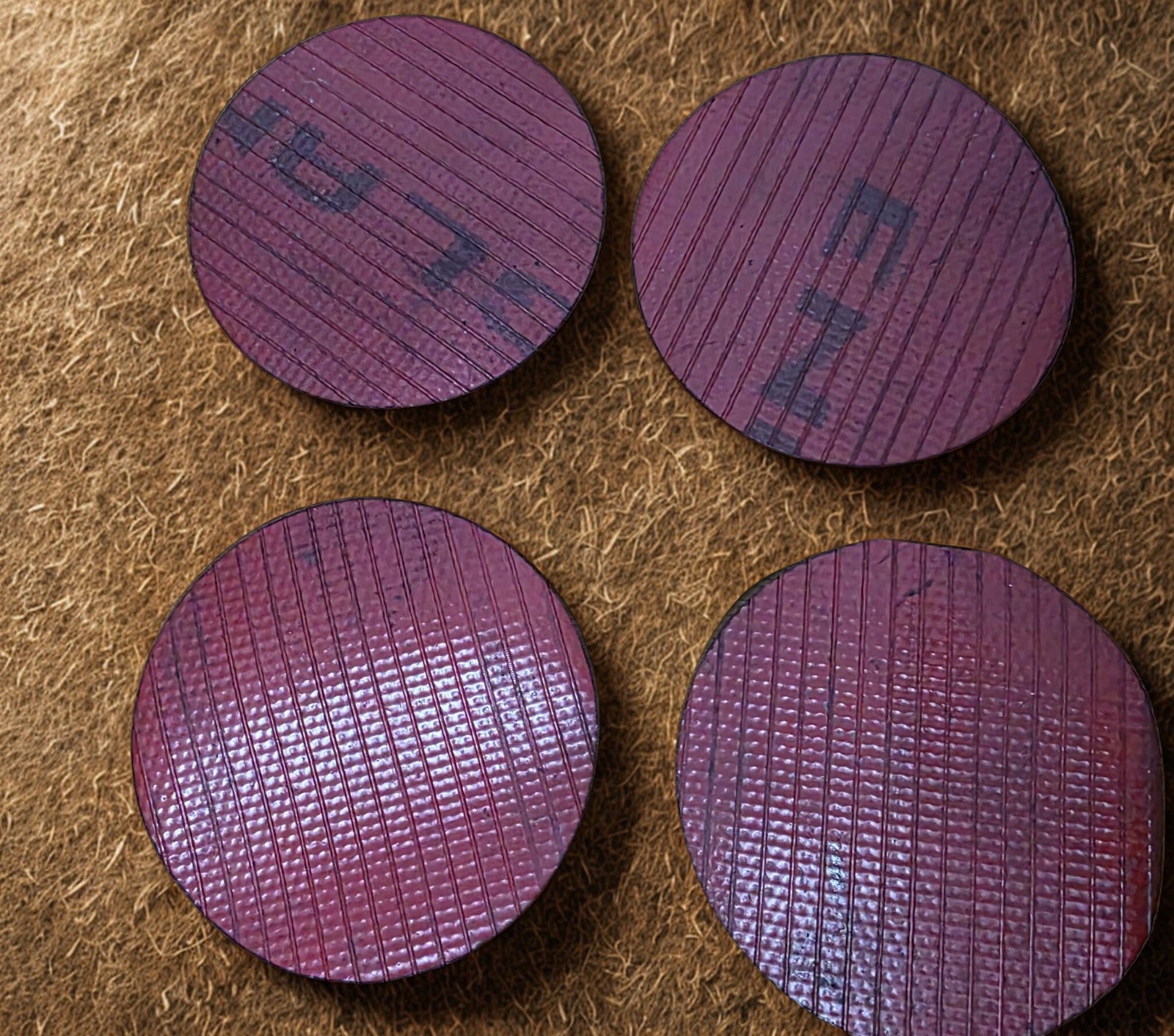 Recycled Fire Hose Coasters Set Of Four