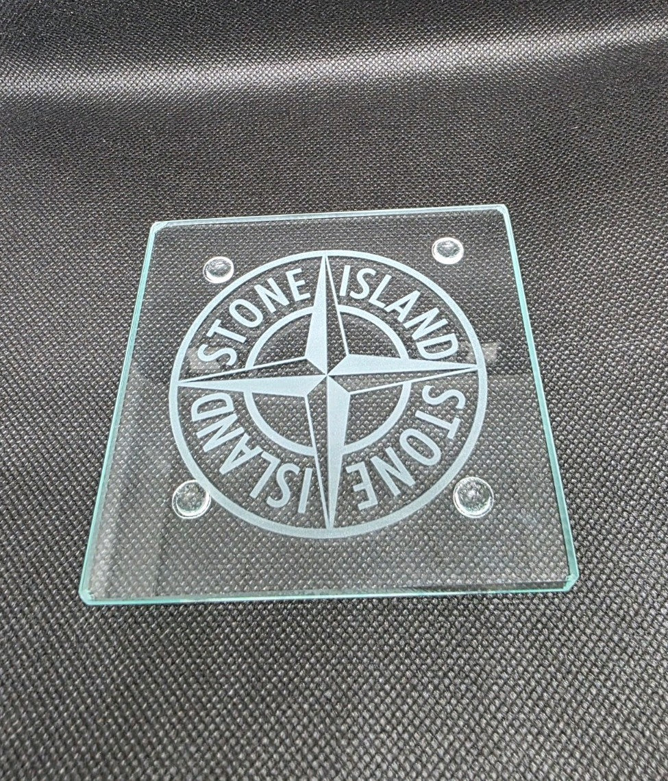 Personalised Engraved Glass Coaster | Any Logo | Custom Bar Gift | Darts Pub