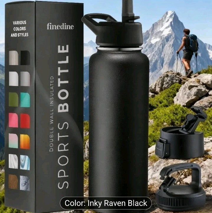 Perdonalised FineDine Triple Insulated Stainless Steel Water Bottle - Flip Top