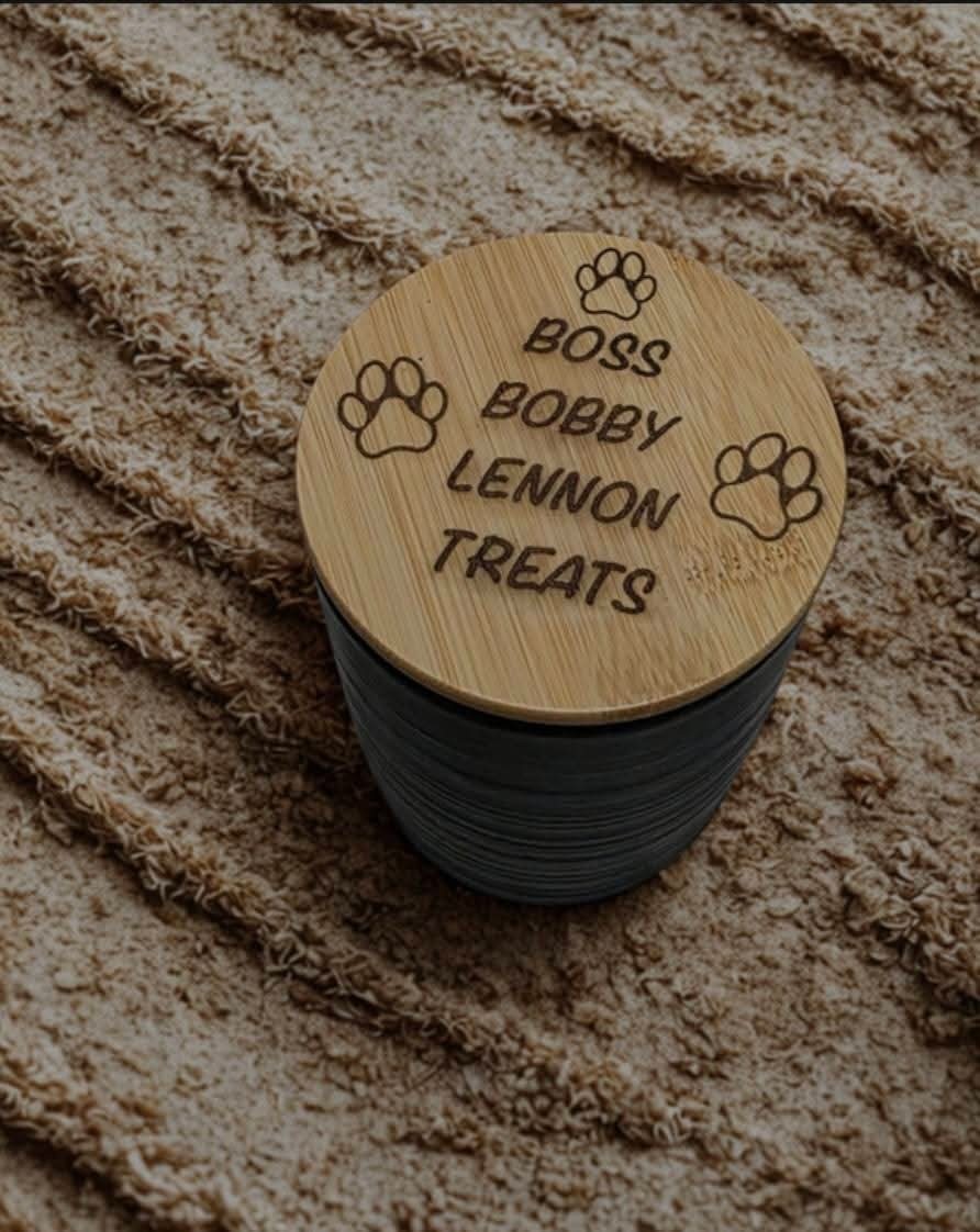 Personalised Laser-Engraved Pet Treat Jar