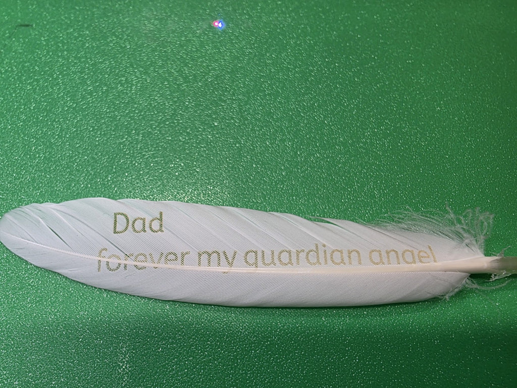 Feather From Heaven Memorial Frame – Real Engraved Feather Remembrance Gift