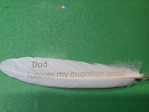 Feather From Heaven Memorial Frame – Real Engraved Feather Remembrance Gift