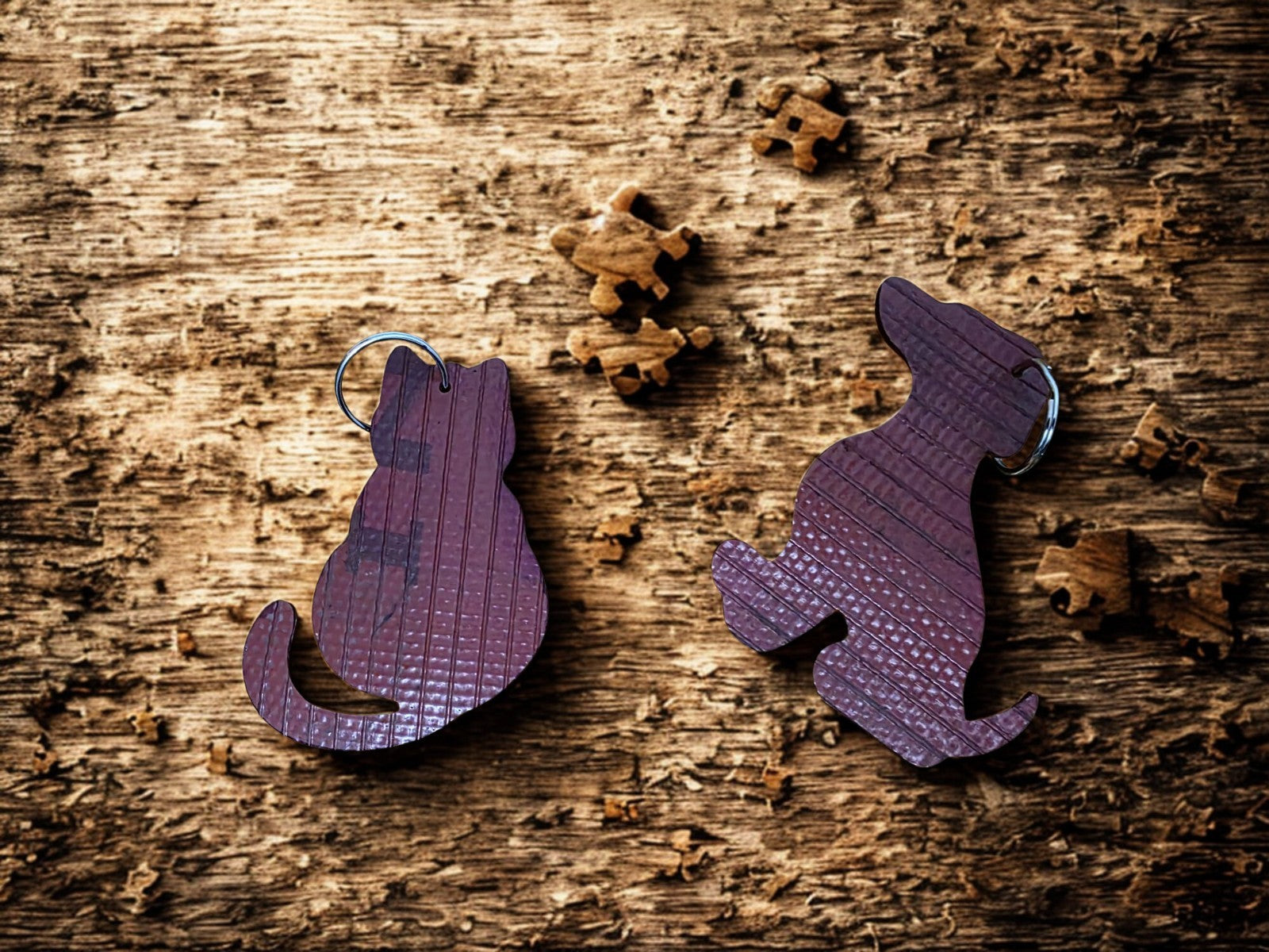 Recycled Fire Hose Cat or Dog Accessory Keyring, Gift, Anniversary, Firefighter