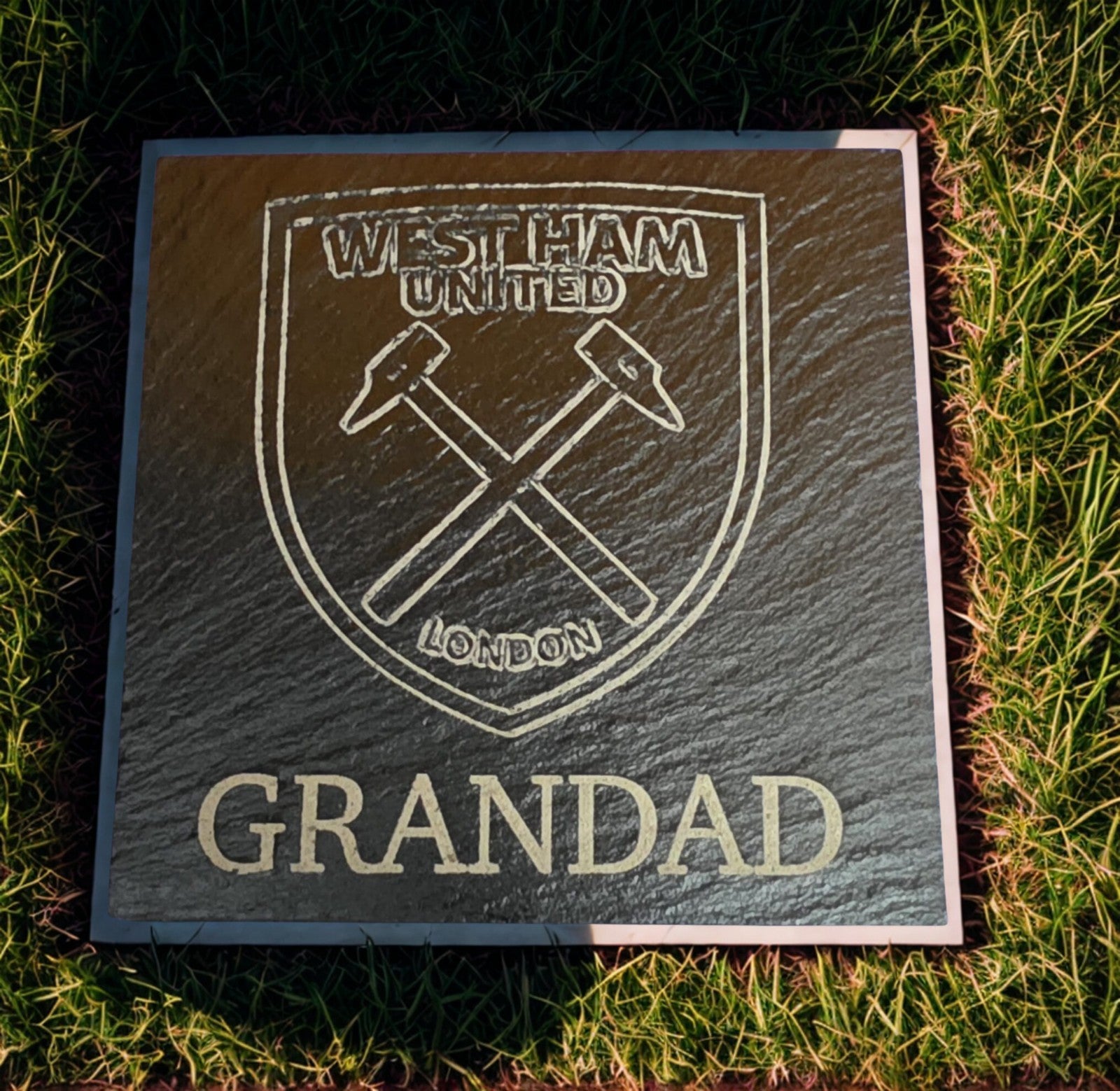 Your Personalised Slate Lasered Coaster, name rugby team, football club