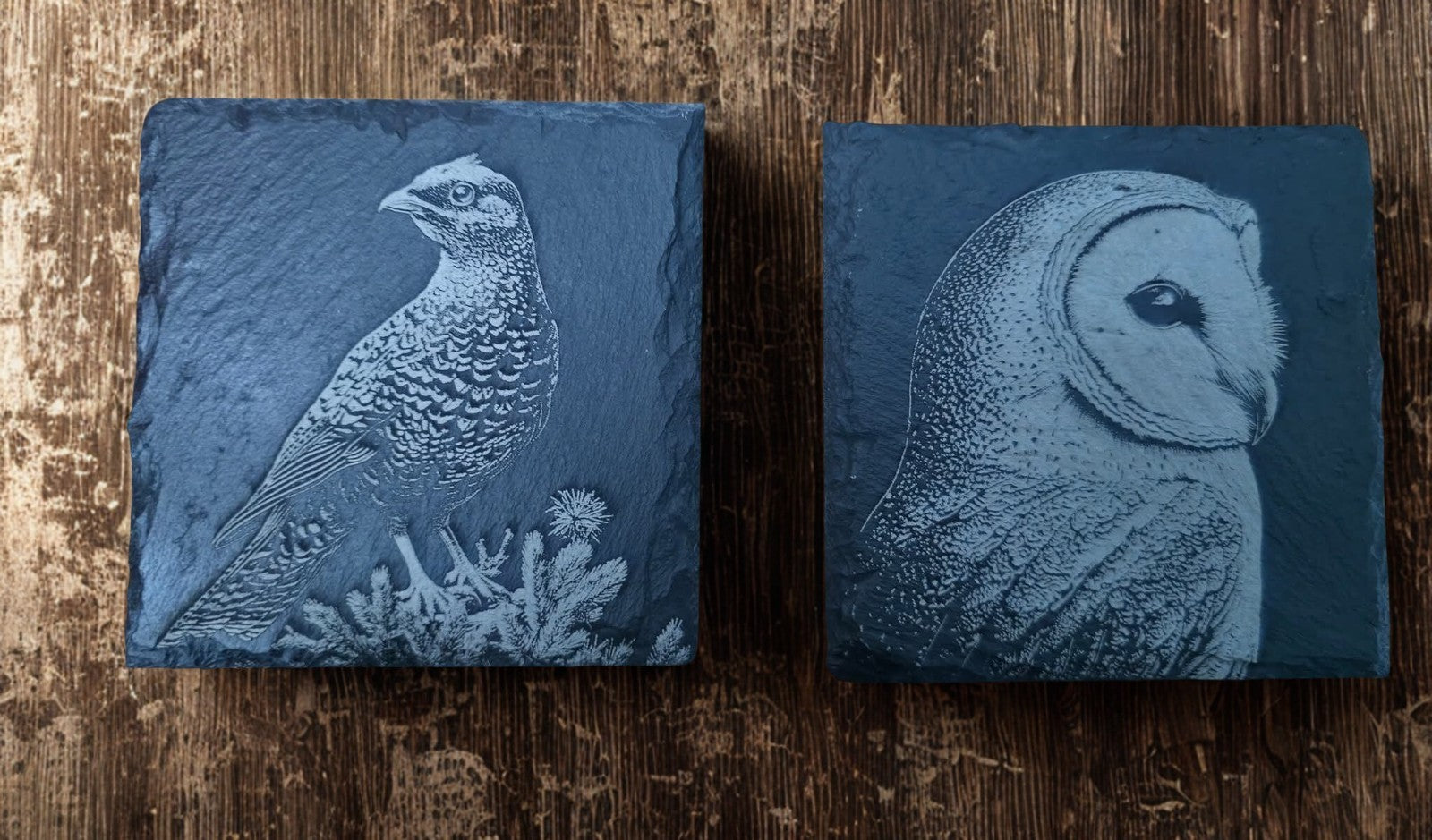 Personalised Wildlife Slate Coasters – Set of 2
