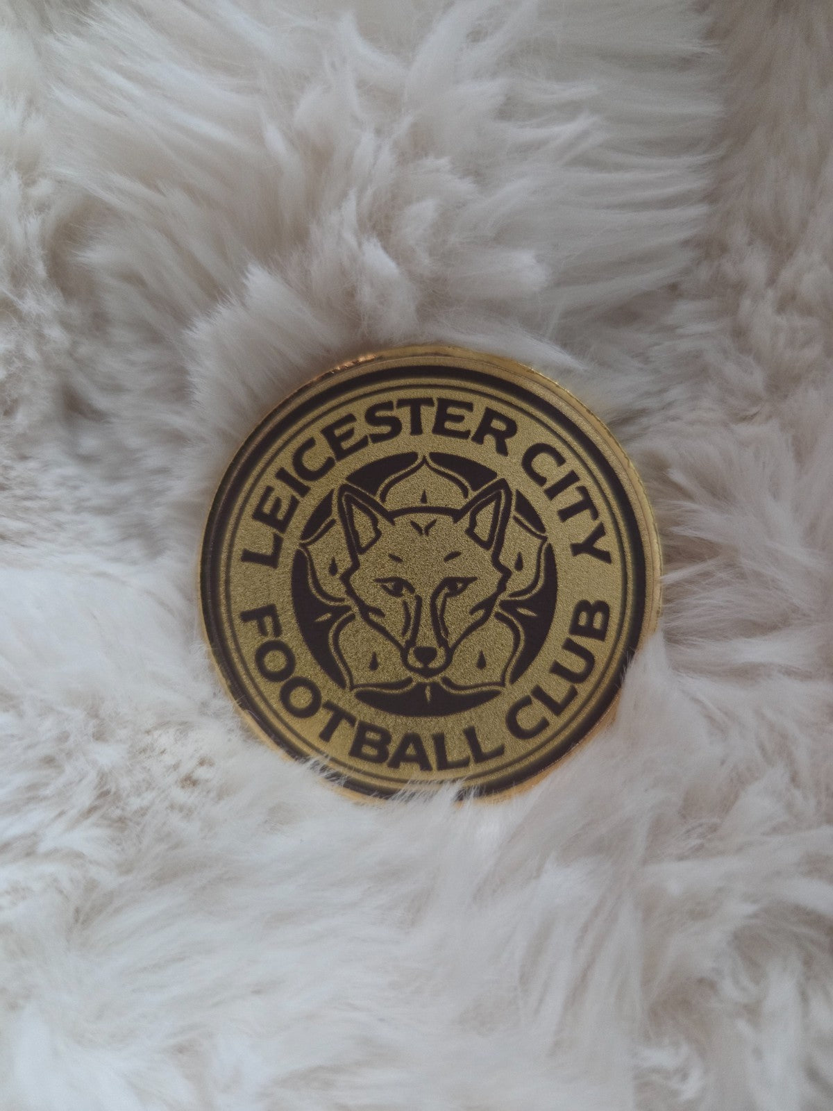 Personalised Thick Copper Golf Green Marker – Football Team Design