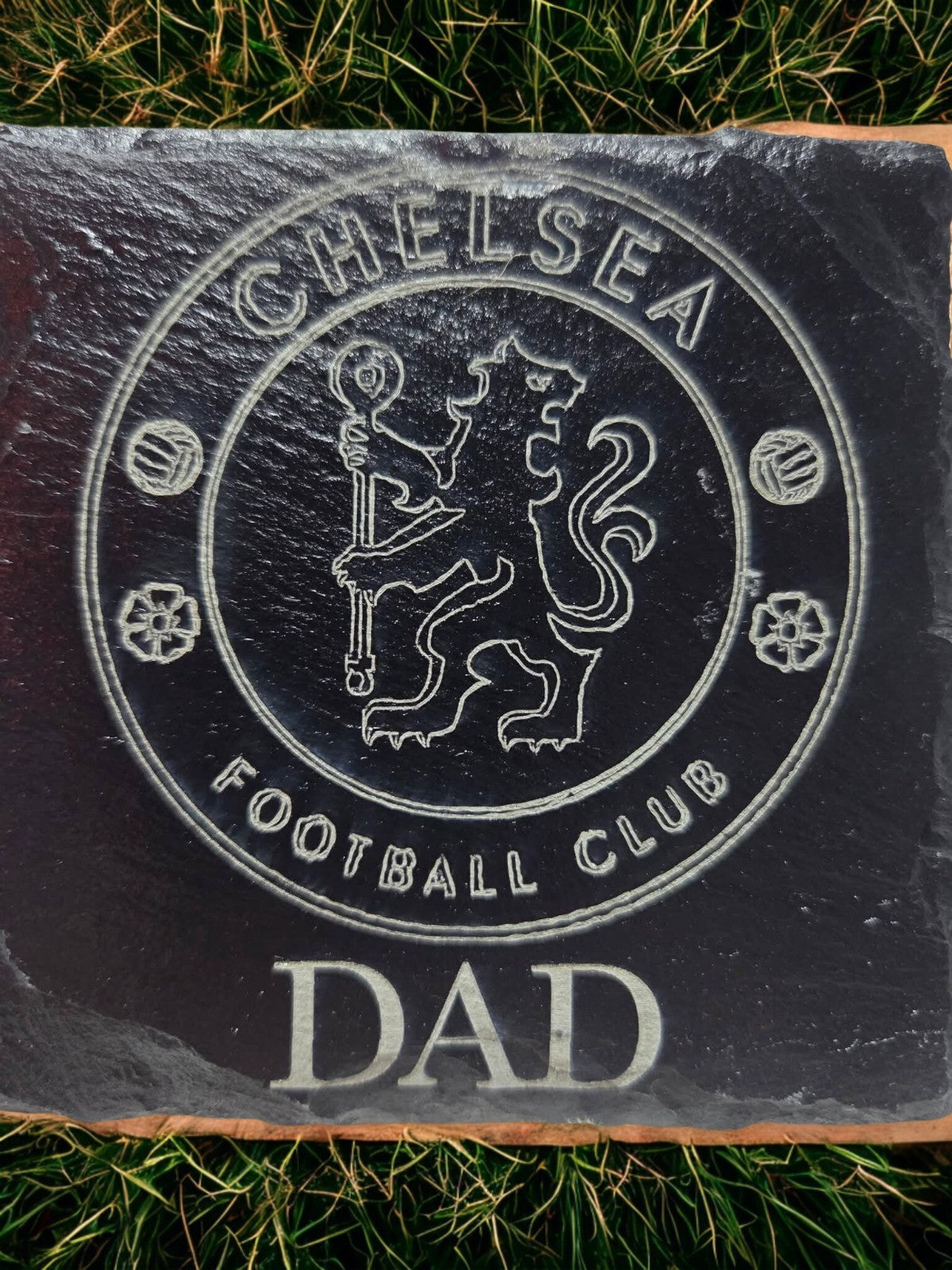 Your Personalised Slate Lasered Coaster, name rugby team, football club