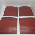 Set of four recycled fire hose coasters can be personalised to your name, quote