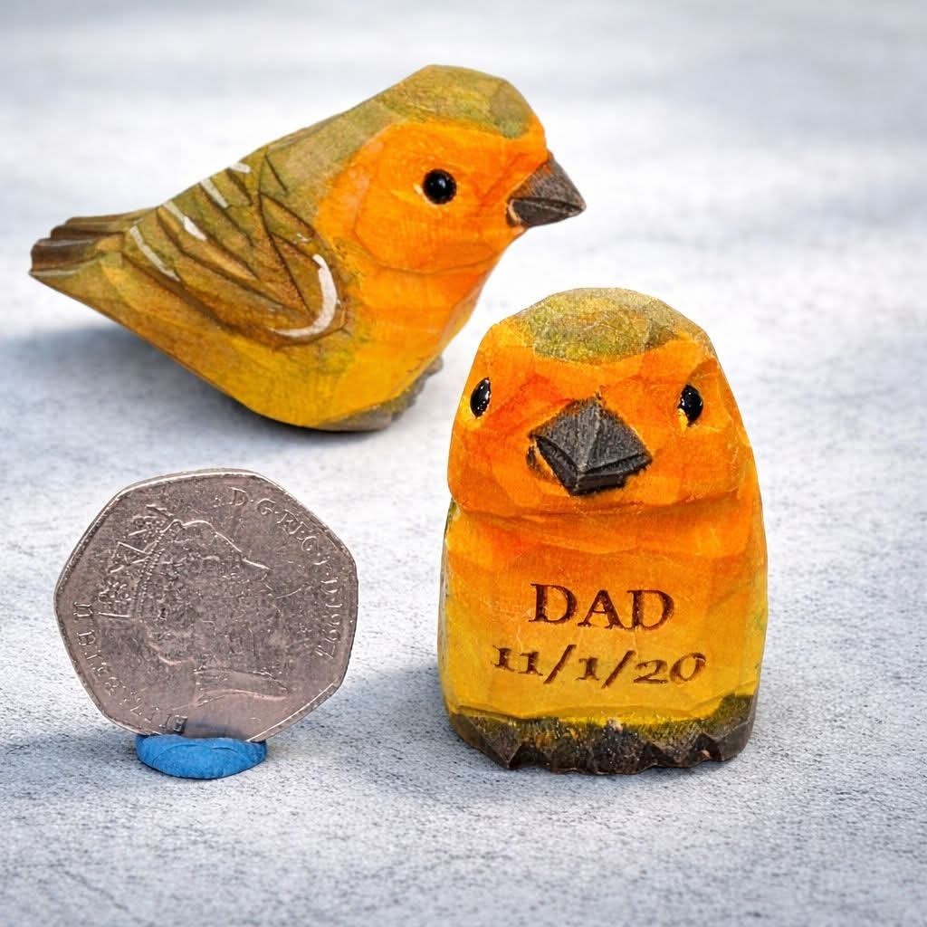 Personalised Memory Wooden Robin Ornament